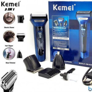 3 IN 1 KM-6330 KEMEI Rechargeable Shaving Machine Multifunctional Hair Clippers Beard Styling - Kemei KM-6330 3 in 1 Grooming Kit