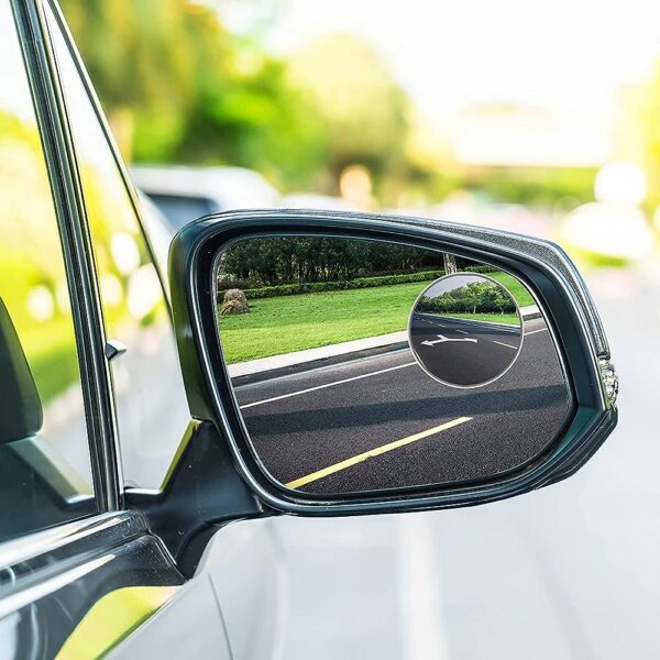 2pcs Round Blind Spot Mirrors – Wide-Angle Lens for Enhanced Rear and Side View Visibility – Convex Mirror for Cars, SUVs, and Trucks – Universal Fit Safety Accessory - Plastic Material - Image 10