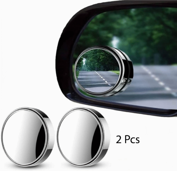 2pcs Round Blind Spot Mirrors – Wide-Angle Lens for Enhanced Rear and Side View Visibility – Convex Mirror for Cars, SUVs, and Trucks – Universal Fit Safety Accessory - Plastic Material - Image 2
