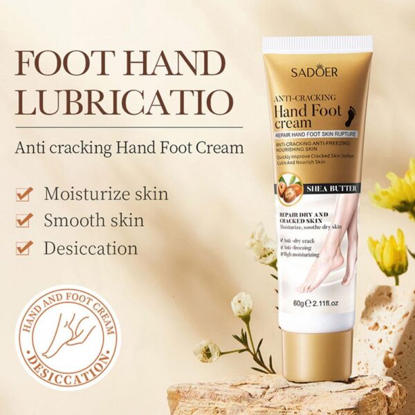 SADOER Hand Foot Cream - 60gram Hand Foot Cream Moisturizing Calluses Dead Skin Repair Rehydration Soften Cuticle Smooth Restore Feet Care Products - Image 7