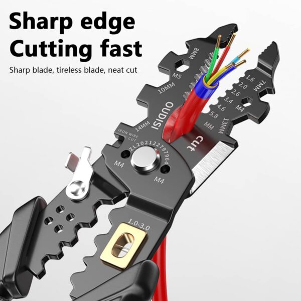 25 in 1 Wire Stripper, Wire Stripping Tool, Cutter Stripping, Cable Stripper Tool, Wire Crimping Tool, Multi-Function Hand Tool for Electric Cable Stripping Cutting and Crimping - Random Color - Image 8