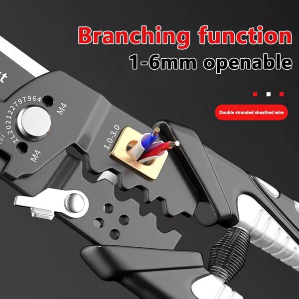 25 in 1 Wire Stripper, Wire Stripping Tool, Cutter Stripping, Cable Stripper Tool, Wire Crimping Tool, Multi-Function Hand Tool for Electric Cable Stripping Cutting and Crimping - Random Color - Image 10