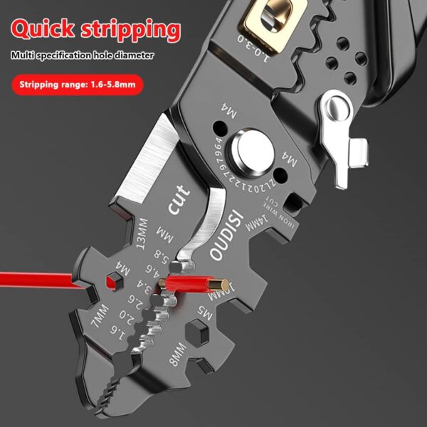 25 in 1 Wire Stripper, Wire Stripping Tool, Cutter Stripping, Cable Stripper Tool, Wire Crimping Tool, Multi-Function Hand Tool for Electric Cable Stripping Cutting and Crimping - Random Color - Image 11