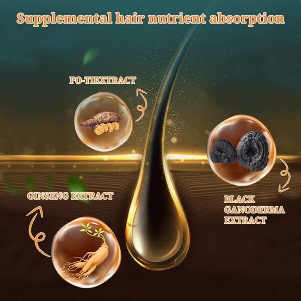 Anti-Greying Hair Spray | Drakkar Spray for Hair | Organic Ganoderma Inverted Essence for Grey Hair | Darkens Hair Naturally Without Damage - 30ML - Image 5