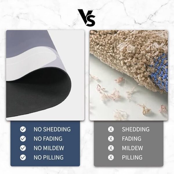 Nonslip Soft Rubber Bath Mat for Bathtub and Shower, Anti Slip Bacterial Anti Bacterial Machine Washable PVC Bath Mat for Bathroom Bathroom Written Mat (random color) - Image 9