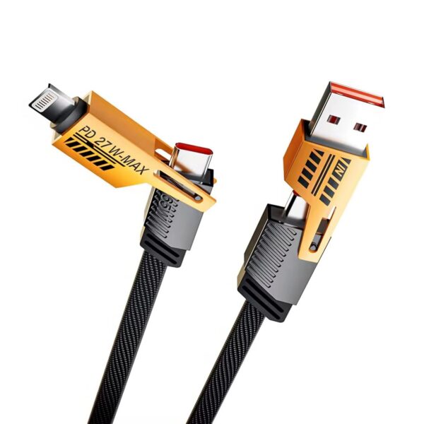 4-in-1 Multi USB Charging Cable – USB-C to USB-C, USB-C to Lightning, USB-A to USB-C, USB-A to Lightning | Fast PD Charger Cord for iPhone, iPad, Samsung, MacBook - Image 5