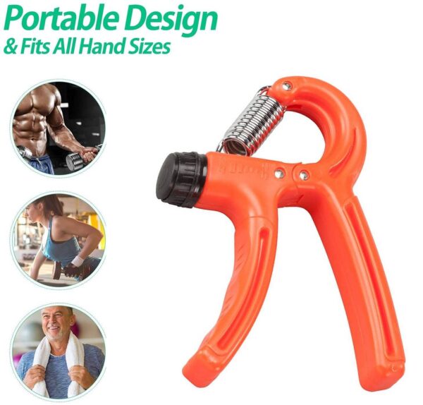 Hand Gripper Strengthener Adjustable Resistance Wrist Strengthener Forearm Gripper Hand Workout Strength Trainer with counter - Random Color - Image 7