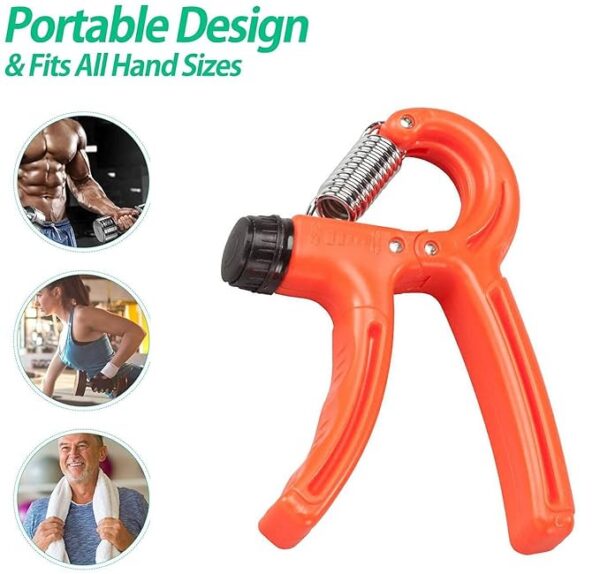 Hand Gripper Strengthener Adjustable Resistance Wrist Strengthener Forearm Gripper Hand Workout Strength Trainer with counter - Random Color - Image 11