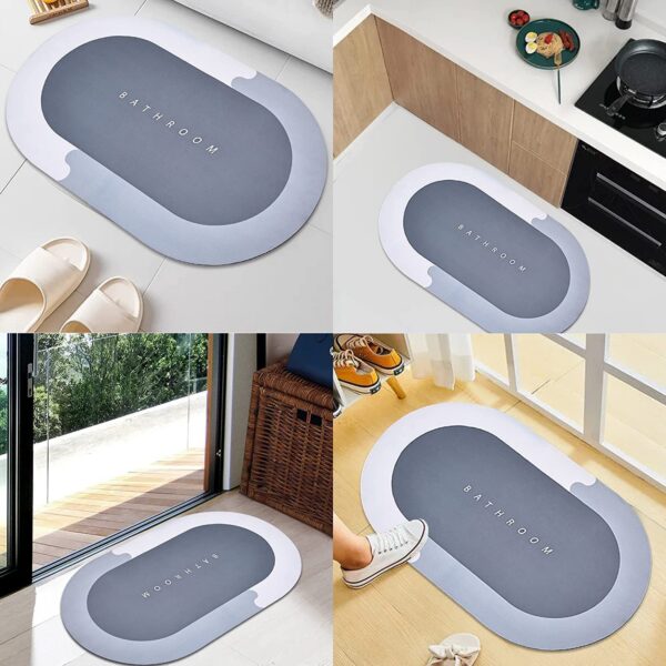 Nonslip Soft Rubber Bath Mat for Bathtub and Shower, Anti Slip Bacterial Anti Bacterial Machine Washable PVC Bath Mat for Bathroom Bathroom Written Mat (random color) - Image 5