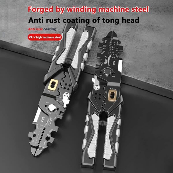 25 in 1 Wire Stripper, Wire Stripping Tool, Cutter Stripping, Cable Stripper Tool, Wire Crimping Tool, Multi-Function Hand Tool for Electric Cable Stripping Cutting and Crimping - Random Color - Image 9