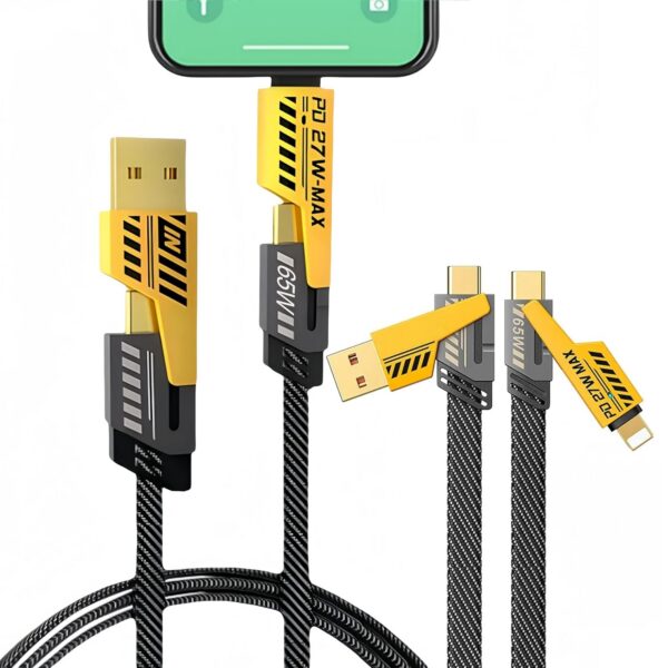 4-in-1 Multi USB Charging Cable – USB-C to USB-C, USB-C to Lightning, USB-A to USB-C, USB-A to Lightning | Fast PD Charger Cord for iPhone, iPad, Samsung, MacBook - Image 15