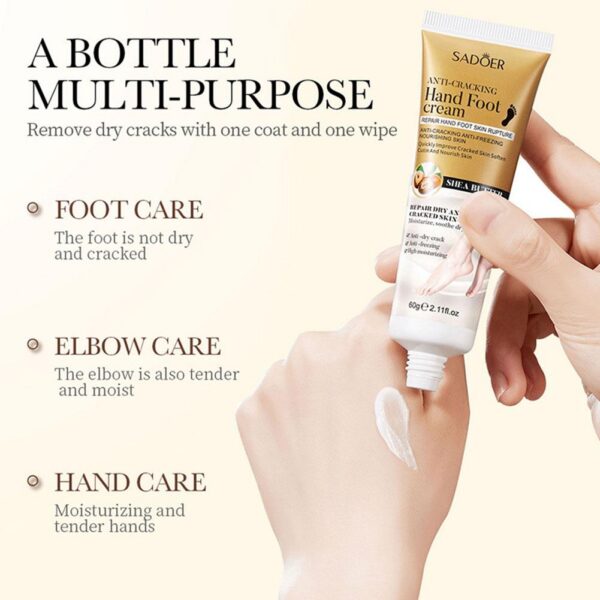 SADOER Hand Foot Cream - 60gram Hand Foot Cream Moisturizing Calluses Dead Skin Repair Rehydration Soften Cuticle Smooth Restore Feet Care Products - Image 6