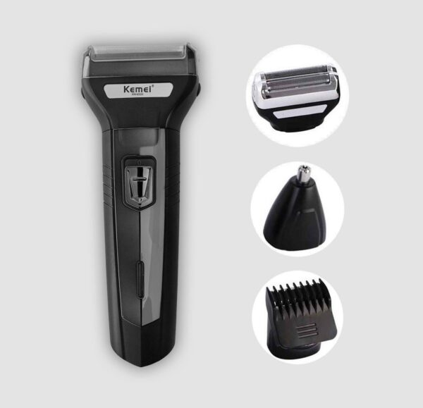 3 IN 1 KM-6330 KEMEI Rechargeable Shaving Machine Multifunctional Hair Clippers Beard Styling - Kemei KM-6330 3 in 1 Grooming Kit - Image 4