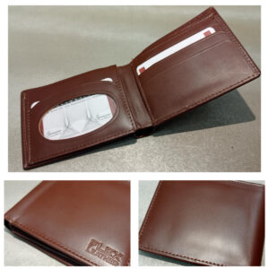 Men’s Genuine Leather Wallet | Stylish Bifold Purse with Clasp – Compact & Secure : 6 Cardholder Pockets | Durable & Smart | Pure Cow Leather | Brown | Flex Leather