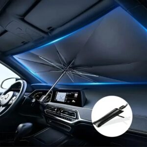 Car Umbrella Sunshade Car Windshield Sun Shade Umbrella, Sun Visor Protector, Foldable Front Window Sunshade Umbrella, Heat Insulation Protection (without box)