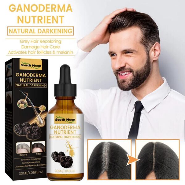 Anti-Greying Hair Spray | Drakkar Spray for Hair | Organic Ganoderma Inverted Essence for Grey Hair | Darkens Hair Naturally Without Damage - 30ML - Image 9