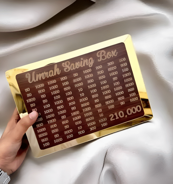 Umrah Saving Box - Saving Box - Box For Umrah Saving | Umrah Saving Box - Best Quality Umrah Saving Box - 210,000 Umrah Saving Box ( Random Design )