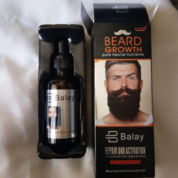 Get Balay Original Beard Growth Essential Oil for Men – Pure Natural Nutrients – Accelerates Hair Regeneration – Deep Absorption – Buy Now – Best Selling Product for Beard Repair & Activation - Image 3