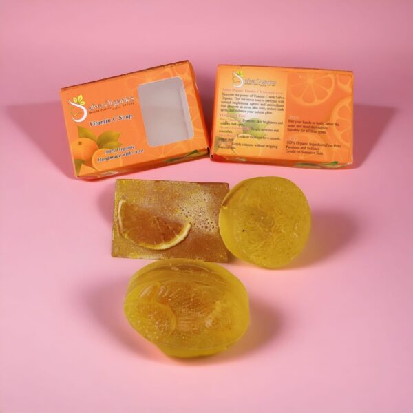 Safwa Organics Vitamin C Soap | Organic Handmade Glow Bar Soap | Best Quality Soap  - Image 2