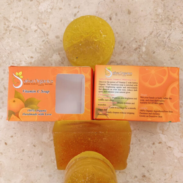 Safwa Organics Vitamin C Soap | Organic Handmade Glow Bar Soap | Best Quality Soap  - Image 4