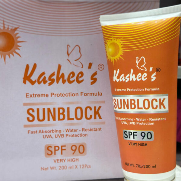 1 Pc Kashee’s Sunblock SPF 90 – Extreme Protection Formula | Fast Absorbing Water Resistant UVA, UVB Protection 200ml - Image 4