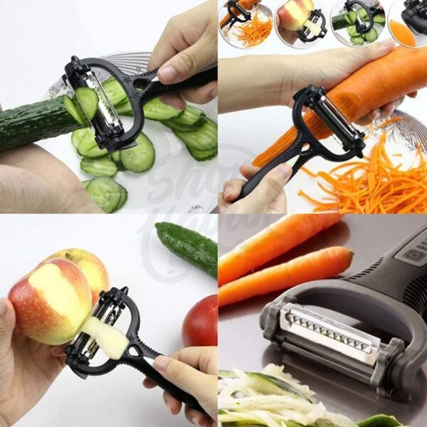 3-in-1 Vegetable Peeler Cyclone Knife – Roto Peeler | Multifunctional kitchen tool designed for multiple peeling ( random color) - Image 4