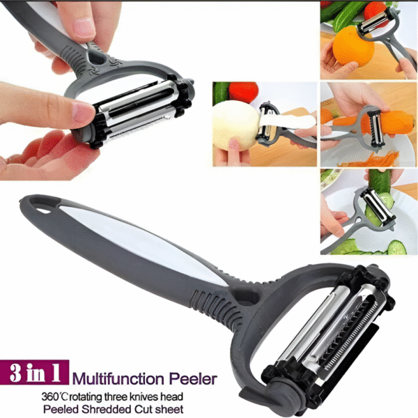 3-in-1 Vegetable Peeler Cyclone Knife – Roto Peeler | Multifunctional kitchen tool designed for multiple peeling ( random color) - Image 6