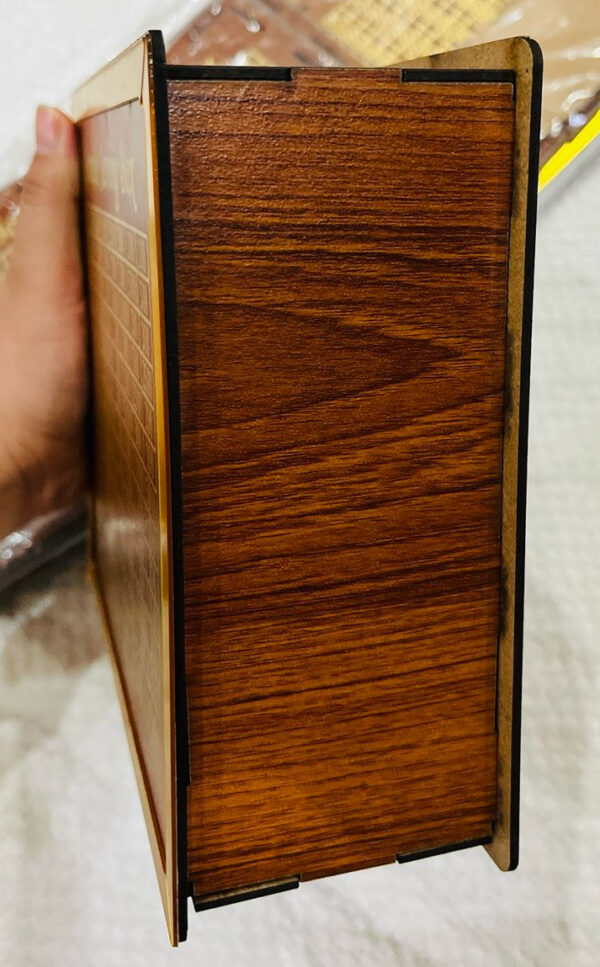 Umrah Saving Box - Box For Umrah Saving | Umrah Saving Box - Best Quality Umrah Saving Box - Umrah Saving Box Dark Brown, Wooden Money Box for Umrah - 210,000 - Image 3