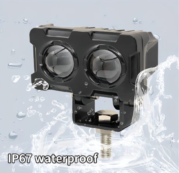 Motorcycle Robot Dual Colour LED Work & Driving Lights – 5000K–6500K Two-Color External Headlights / Fog Lamp - Image 3