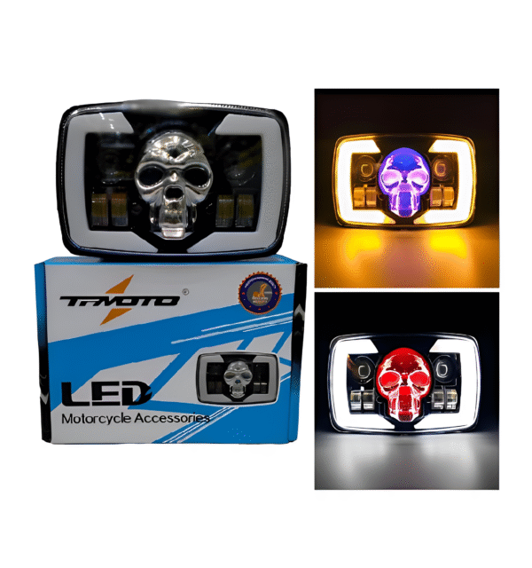 Skull Style Headlight with indicators Beam For Bike | Upgraded Model Original Fitting For Honda CD70 / CG125 - Image 6