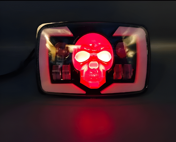 Skull Style Headlight with indicators Beam For Bike | Upgraded Model Original Fitting For Honda CD70 / CG125 - Image 7