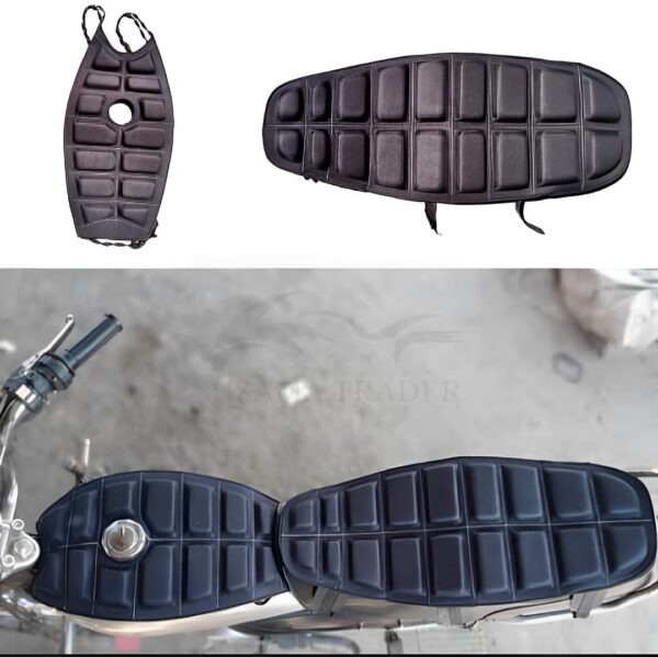 Pack of 2 – Universal Waterproof Bike Seat & Fuel Tank Cushion Set for All Motorcycles | Comfortable Relaxer Cushion Pads with Anti-Slip Grip, Shock Absorption & Weather-Resistant Design for Long Rides and Daily Use