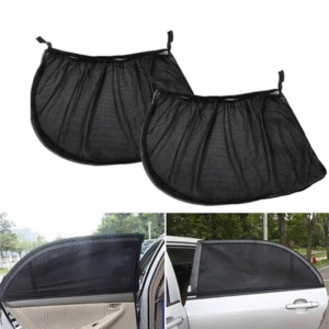 2 Pcs Car Window Cover Screen Breathable| Car Window Shade Sun Cover Window Covers | Mesh Front Rear Universal Side Automotive Window Sun Cover| For Sun Protection - Black Color