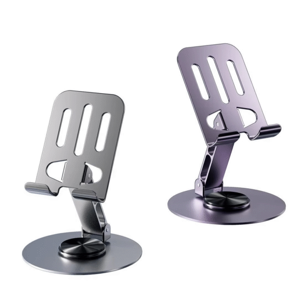 Mobile Stand - Mobile Phone Holder Broadcast Mobile Phone Holder 360 Degree Rotation Adjustment Folding Lazy Tablet Desktop Mobile Phone Holder - Stainless Steel - Random Color - Image 4