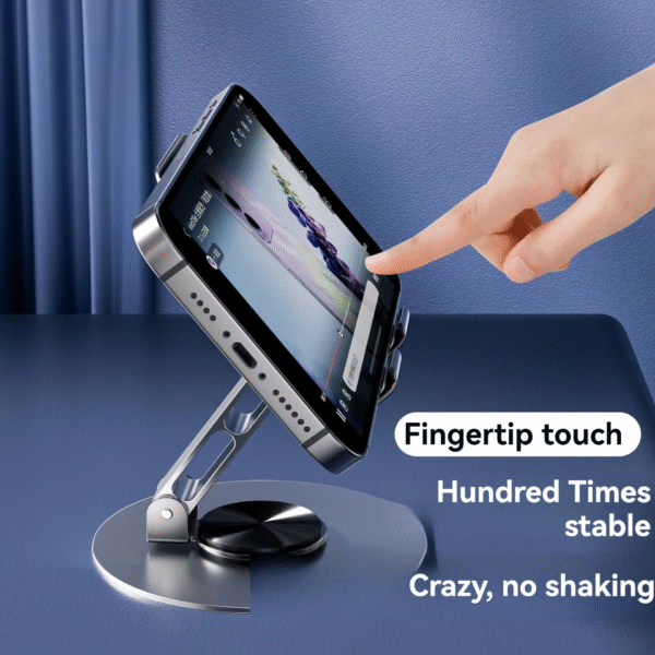 Mobile Stand - Mobile Phone Holder Broadcast Mobile Phone Holder 360 Degree Rotation Adjustment Folding Lazy Tablet Desktop Mobile Phone Holder - Stainless Steel - Random Color - Image 8