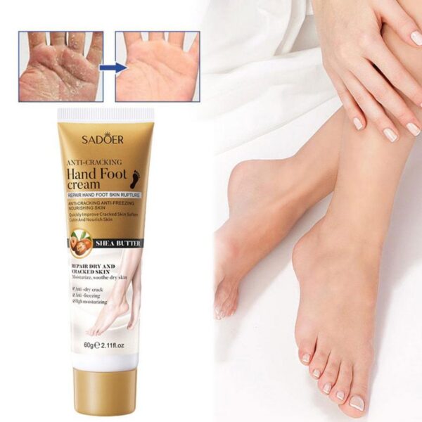 SADOER Hand Foot Cream - 60gram Hand Foot Cream Moisturizing Calluses Dead Skin Repair Rehydration Soften Cuticle Smooth Restore Feet Care Products - Image 8