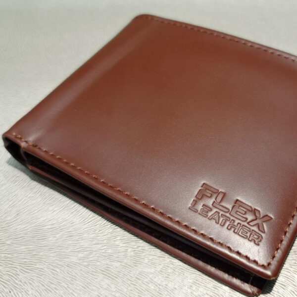Men’s Genuine Leather Wallet | Stylish Bifold Purse with Clasp – Compact & Secure : 6 Cardholder Pockets | Durable & Smart | Pure Cow Leather | Brown | Flex Leather - Image 5