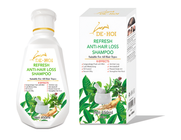 De-Hoi  Refresh Anti-hair Loss Shampoo Ginger Hair Care Shampoo Helps Stop Hair Loss 450ml - Image 5