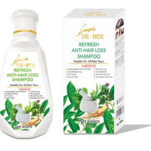 De-Hoi  Refresh Anti-hair Loss Shampoo Ginger Hair Care Shampoo Helps Stop Hair Loss 450ml